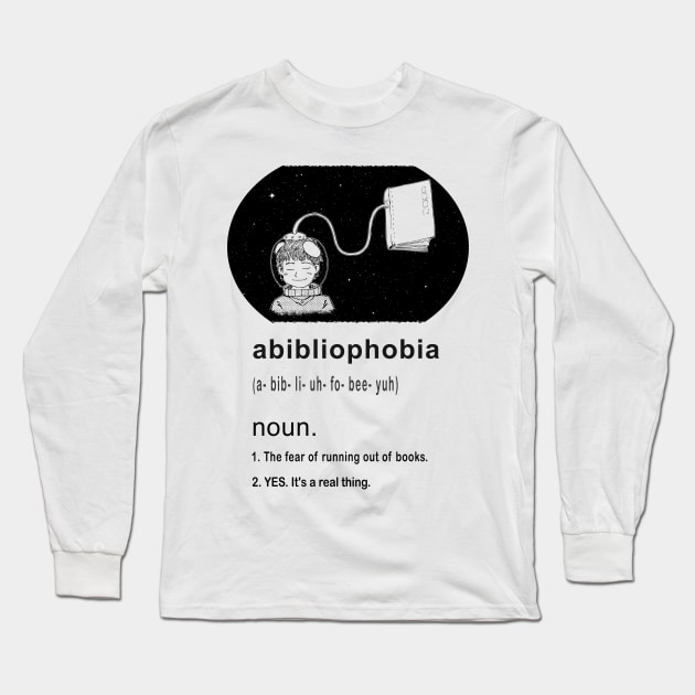 Abibliophobia Hoodie. Book lover gift. Book lover hoodie. Book lover gifts. Reading shirt. Bookworm gift. English teacher gift. Long Sleeve T-Shirt by VISUALIZED INSPIRATION